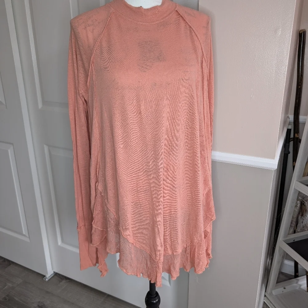 NWT Free People Coral Long Sleeve Lightweight Tunic
